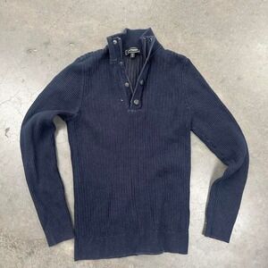 Express navy blue half zip sweater